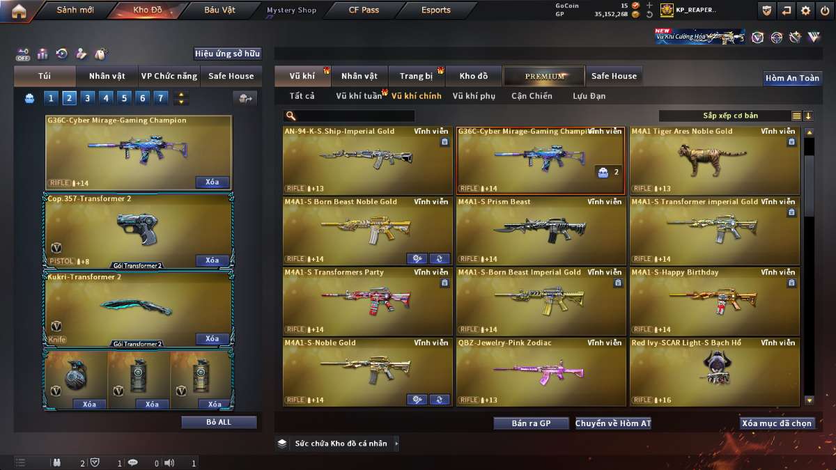 shop acc cf uy tin gia re